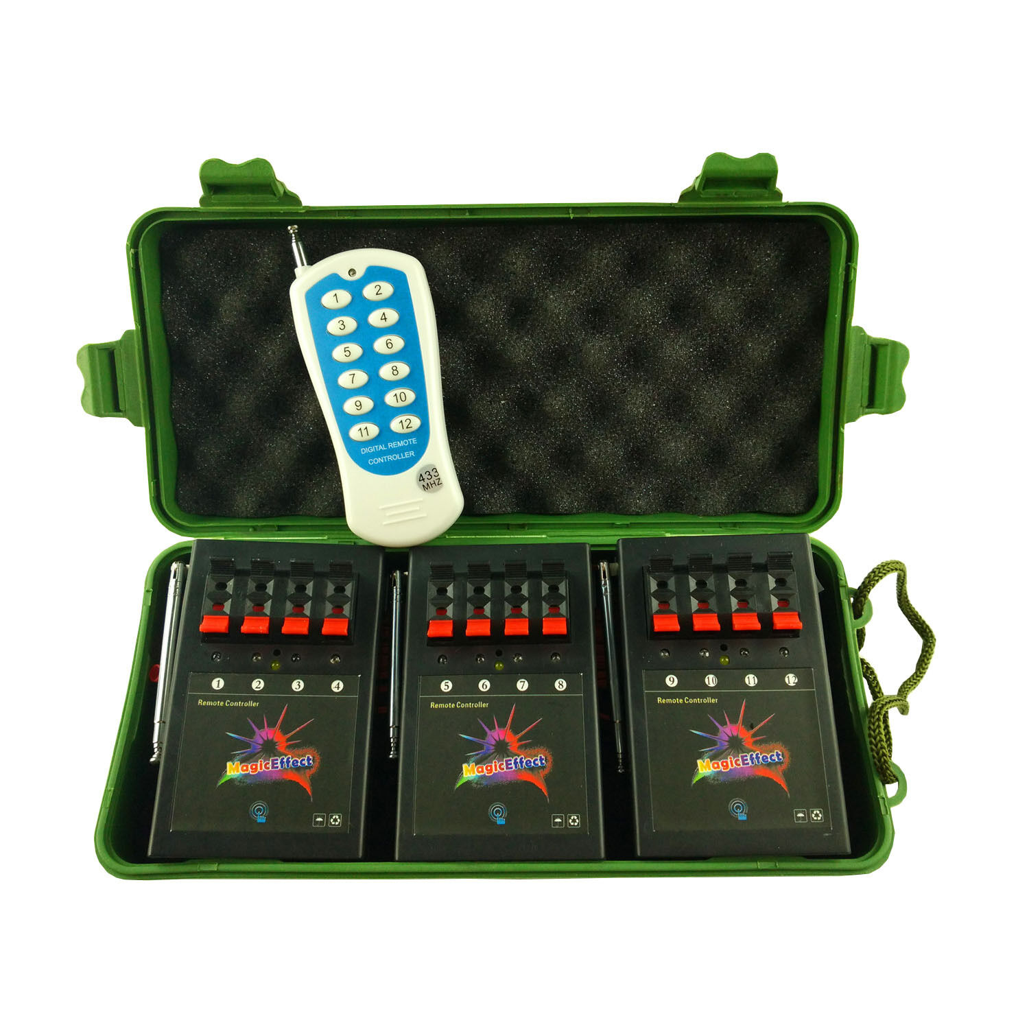 Profession Remote Control 12 Cue Wireless Fireworks Firing System